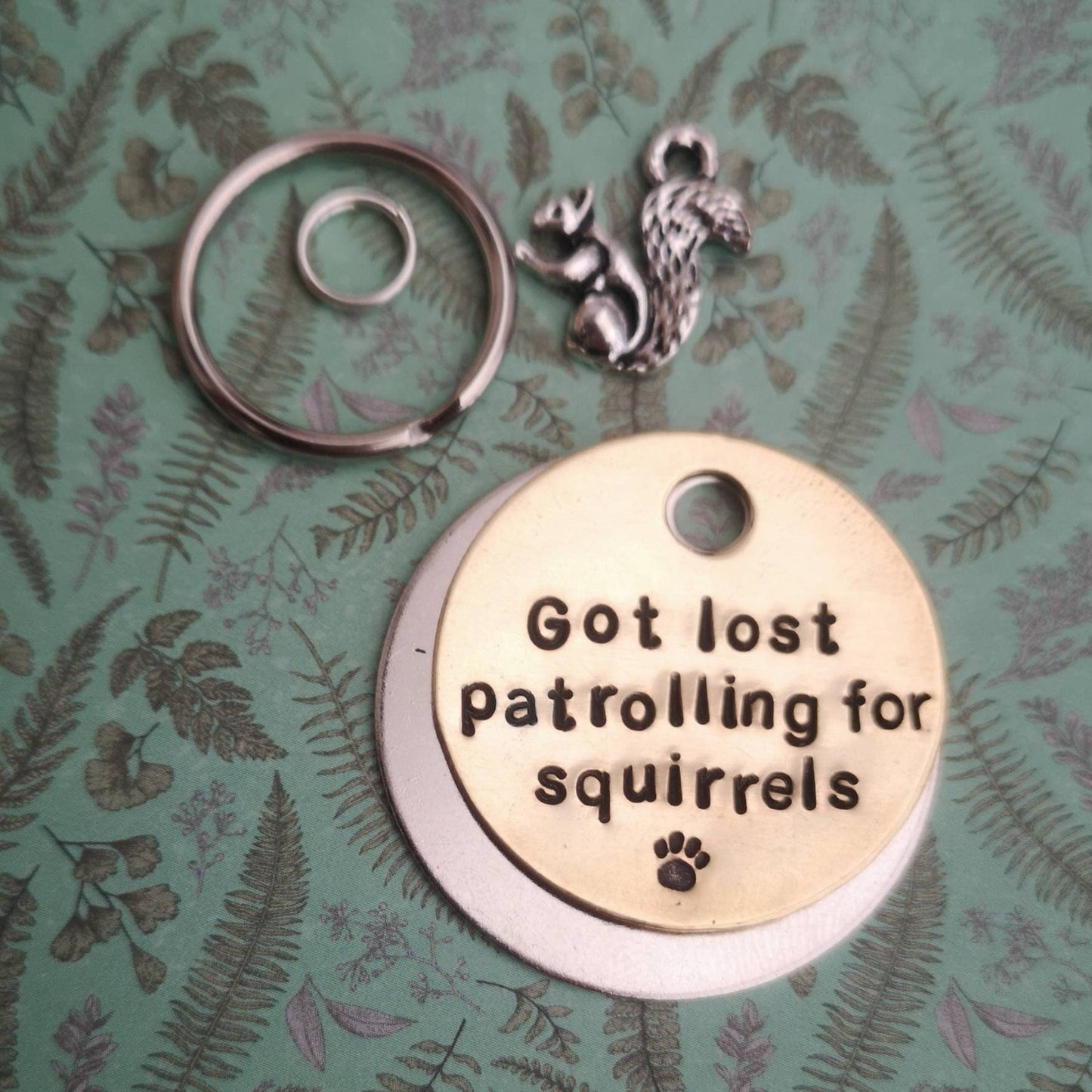 Got lost patrolling for squirrels - funny cat dog tag pet tag ID Collar Christmas Gift Idea
