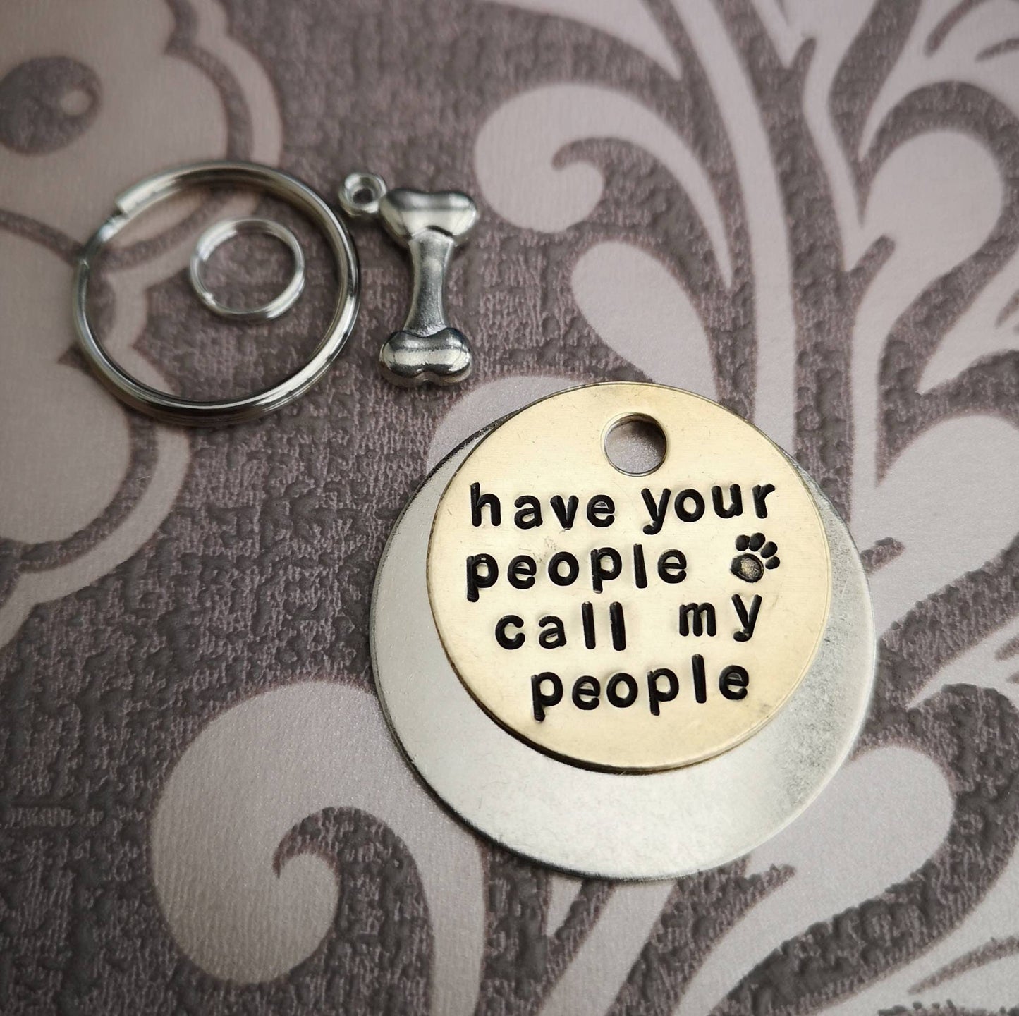 Have your people call my people dog pet cat tag Collar Christmas Gift Idea
