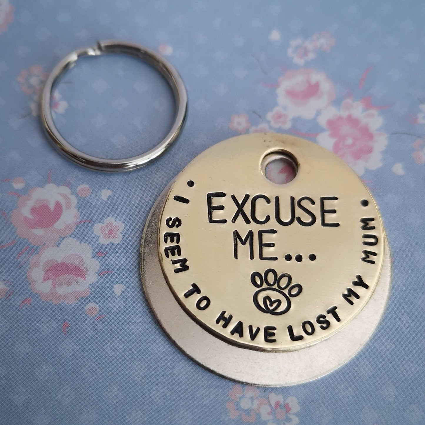Excuse me I seem to have lost my mum - dog pet tag hand stamped #PoshTags Collar Christmas Gift Idea