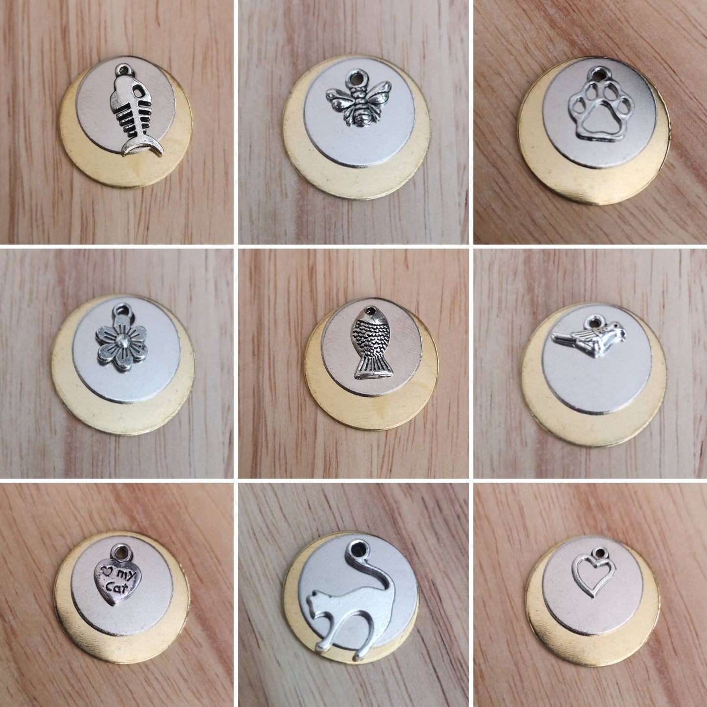 Small handmade stamped cat kitten puppy dog cat pet tags #PoshTags Collar Christmas Gift Idea