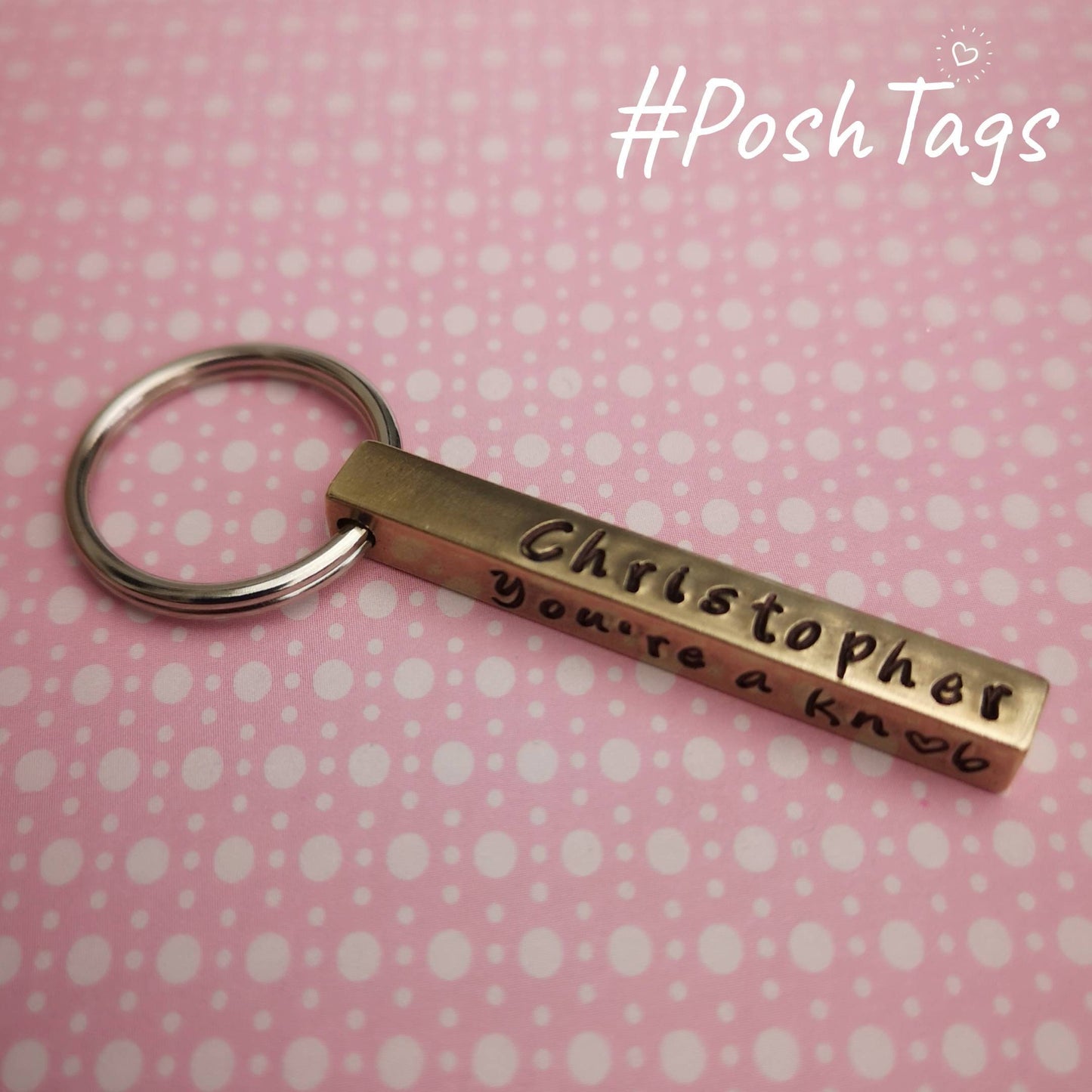 You're a knob but You're my knob brass bar funny keyring birthday anniversary gift