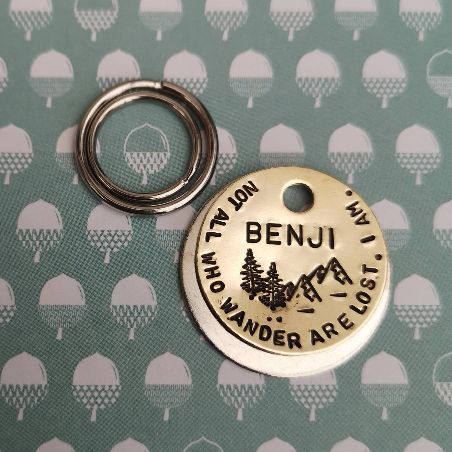 Not all who wander are lost with scenery dog tag pet tag ID #PoshTags Collar Christmas Gift Idea
