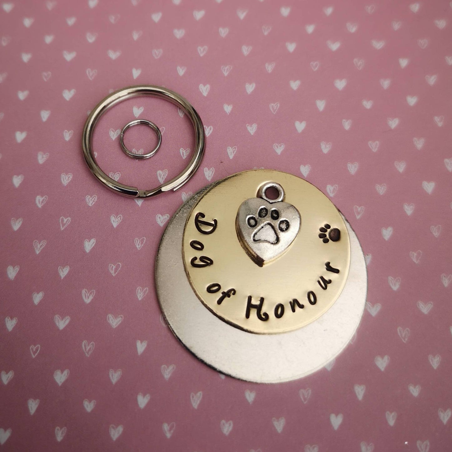 Dog Of Honour - wedding engagement marriage - dog tag hand stamped ID #PoshTags Collar Christmas Gift Idea