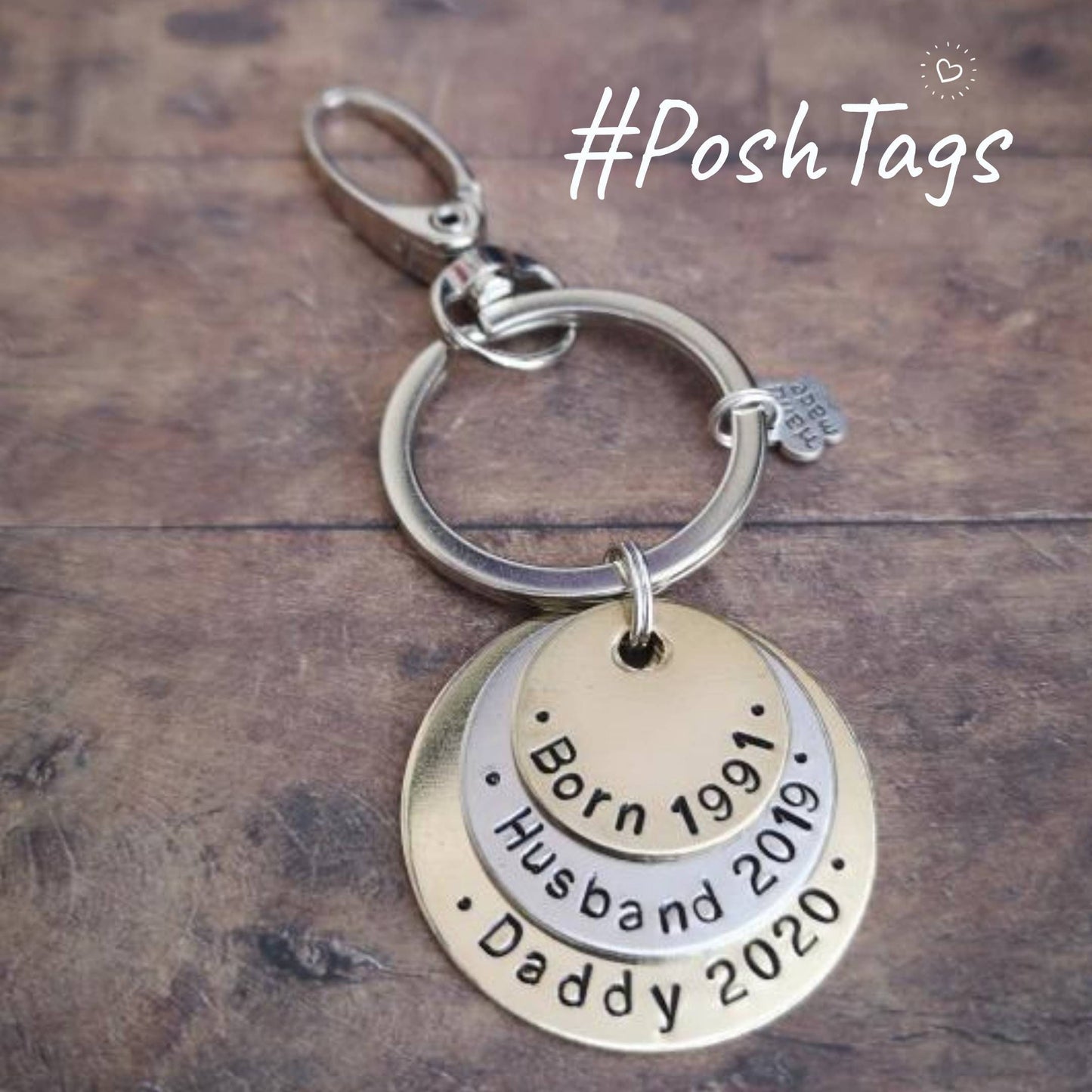 Special dates father's Day dad pop daddy gift anniversary birthday keepsake keyring #PoshTags