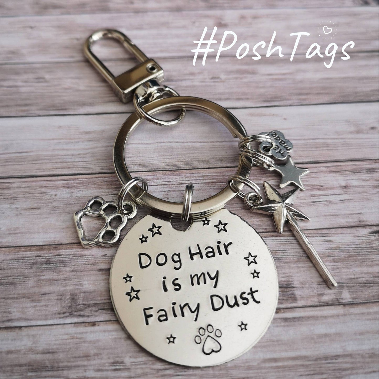 Dog Cat Pet Hair is my Fairy Dust keyring keychain pet funny gift #PoshTags