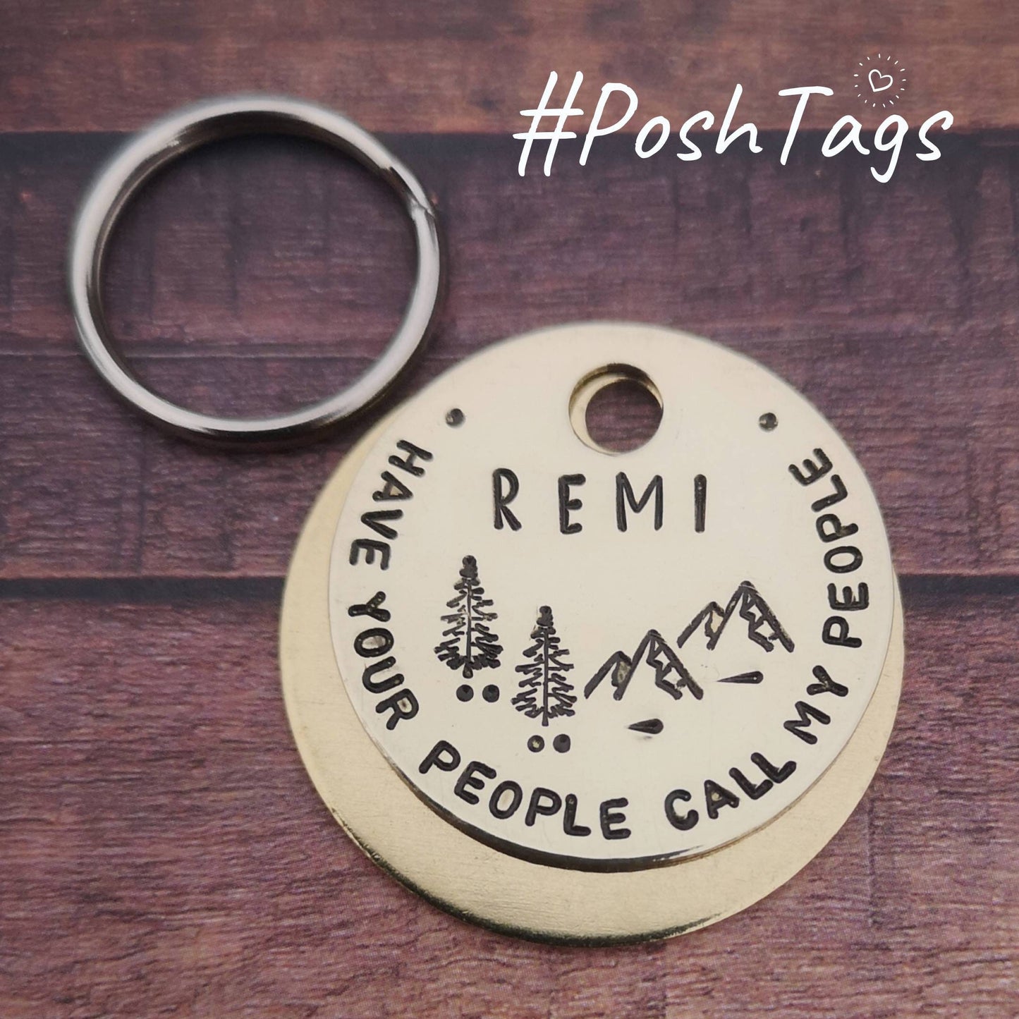 Have your people call my people with scenery dog tag pet tag ID #PoshTags Collar Christmas Gift Idea