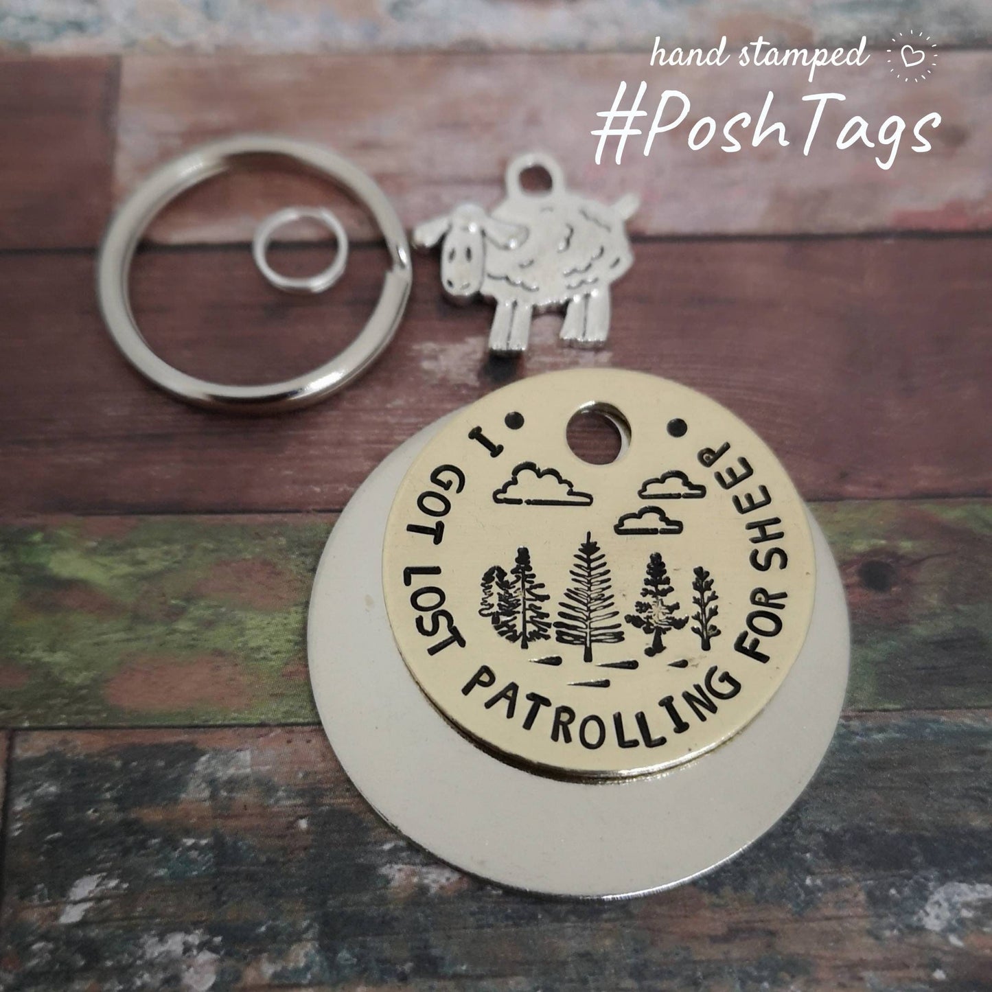 I got lost patrolling for sheep - trees clouds nature funny - pet cat dog ID collar tag