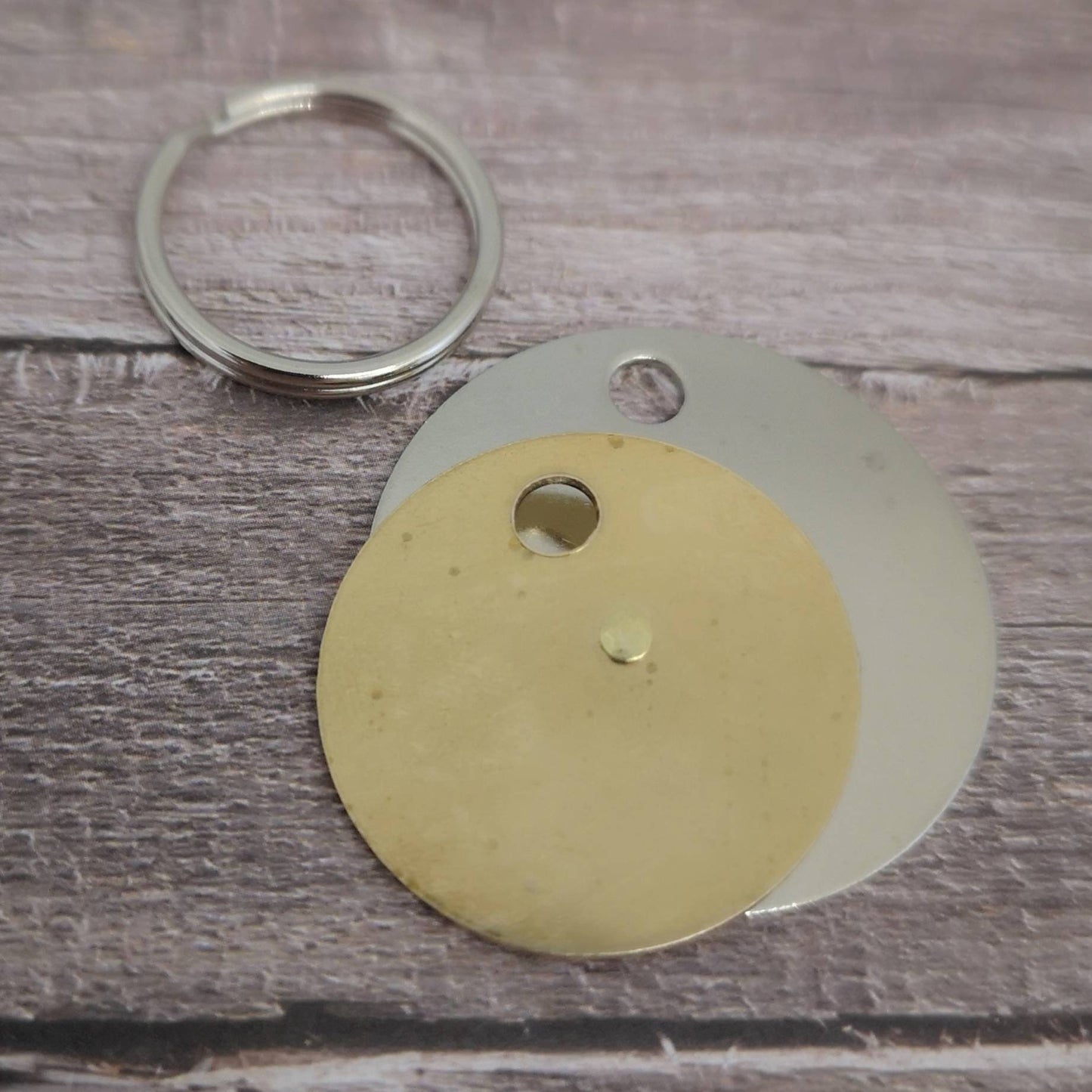 3D tag Oh SHIT I'm lost (or your pet's name, or I am chipped) Moon stars camping hiking nature mountains trees - pet cat dog ID collar tag