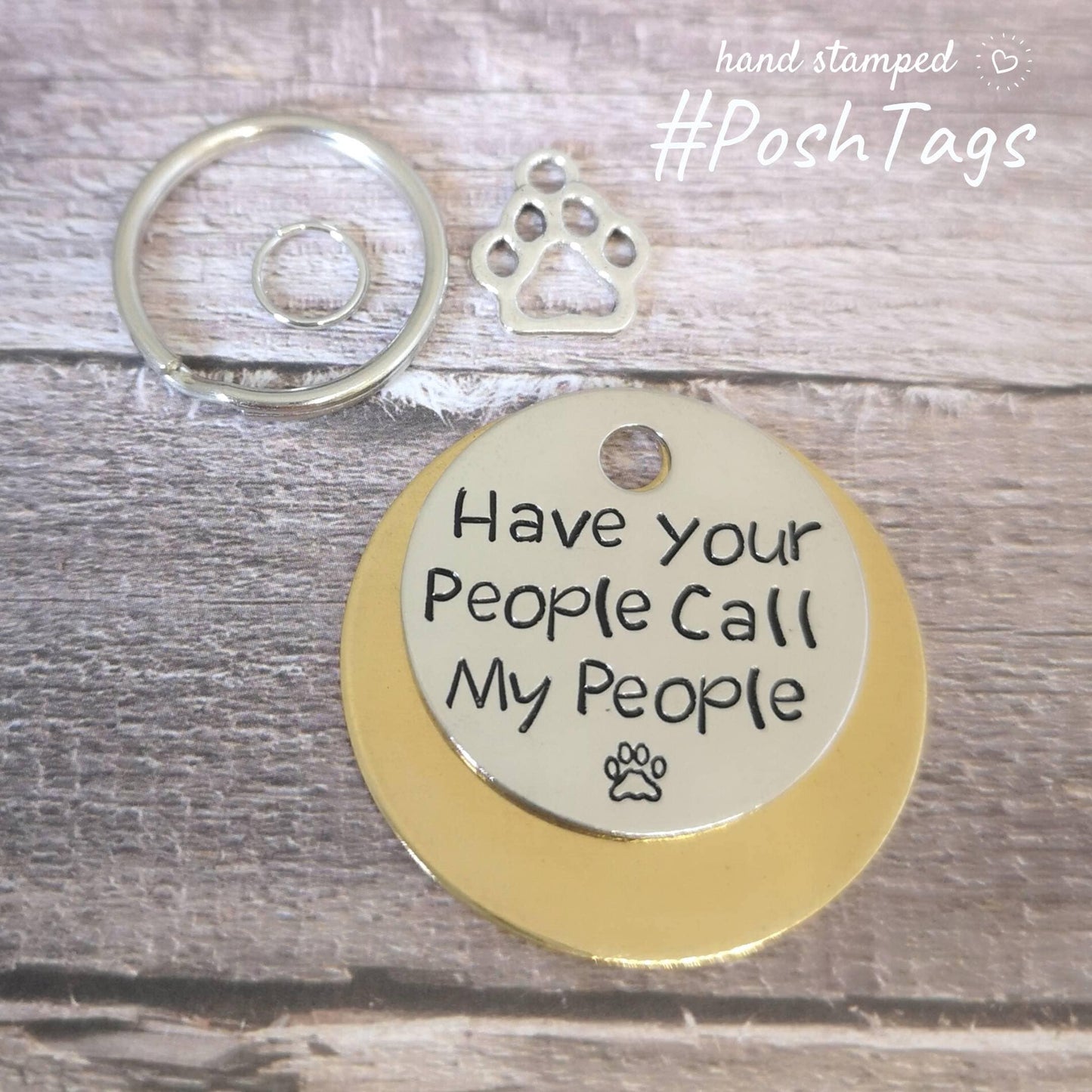 Have your people call my people - 3 sizes and choice of colours - pet cat dog ID collar tag