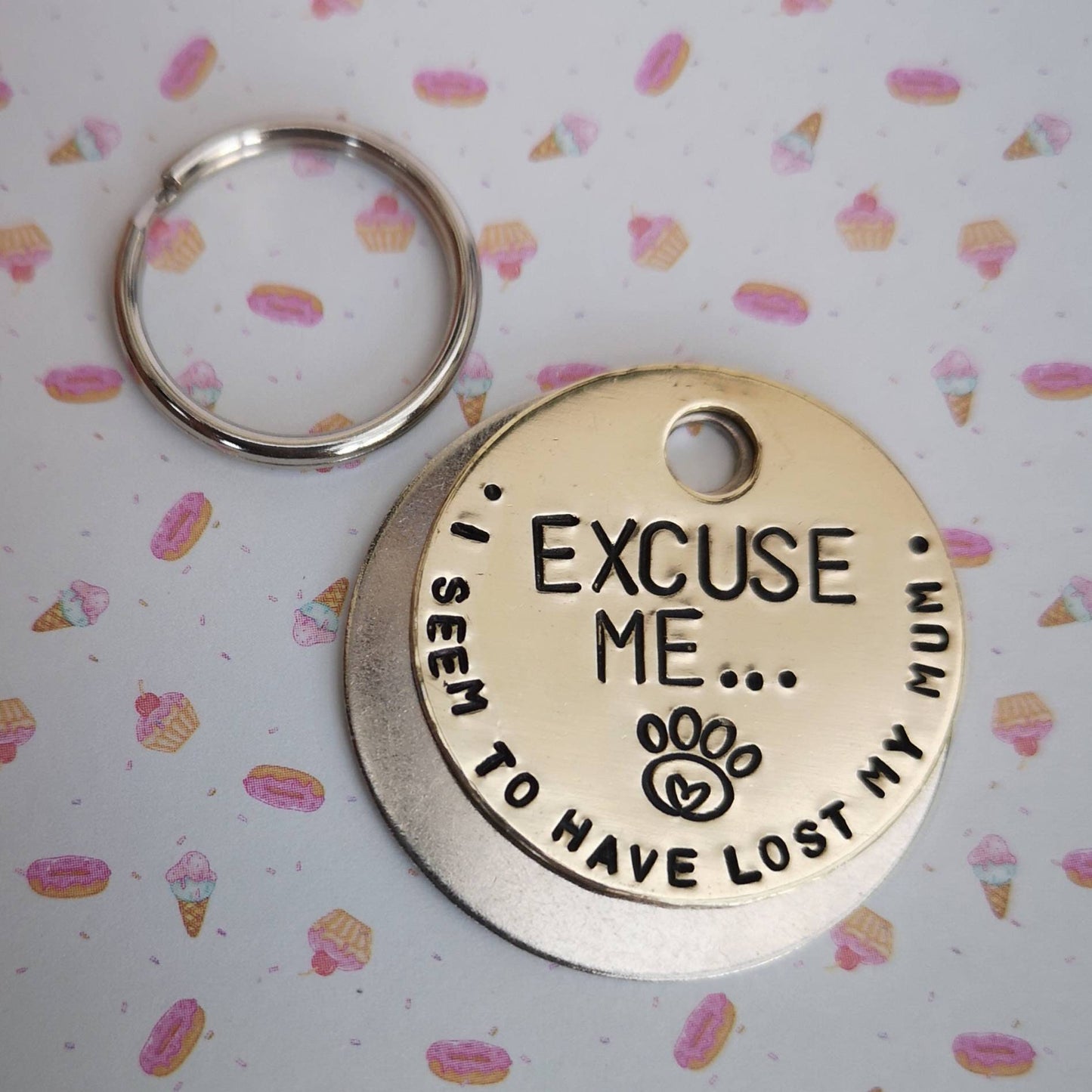 Excuse me I seem to have lost my mum - dog pet tag hand stamped #PoshTags Collar Christmas Gift Idea