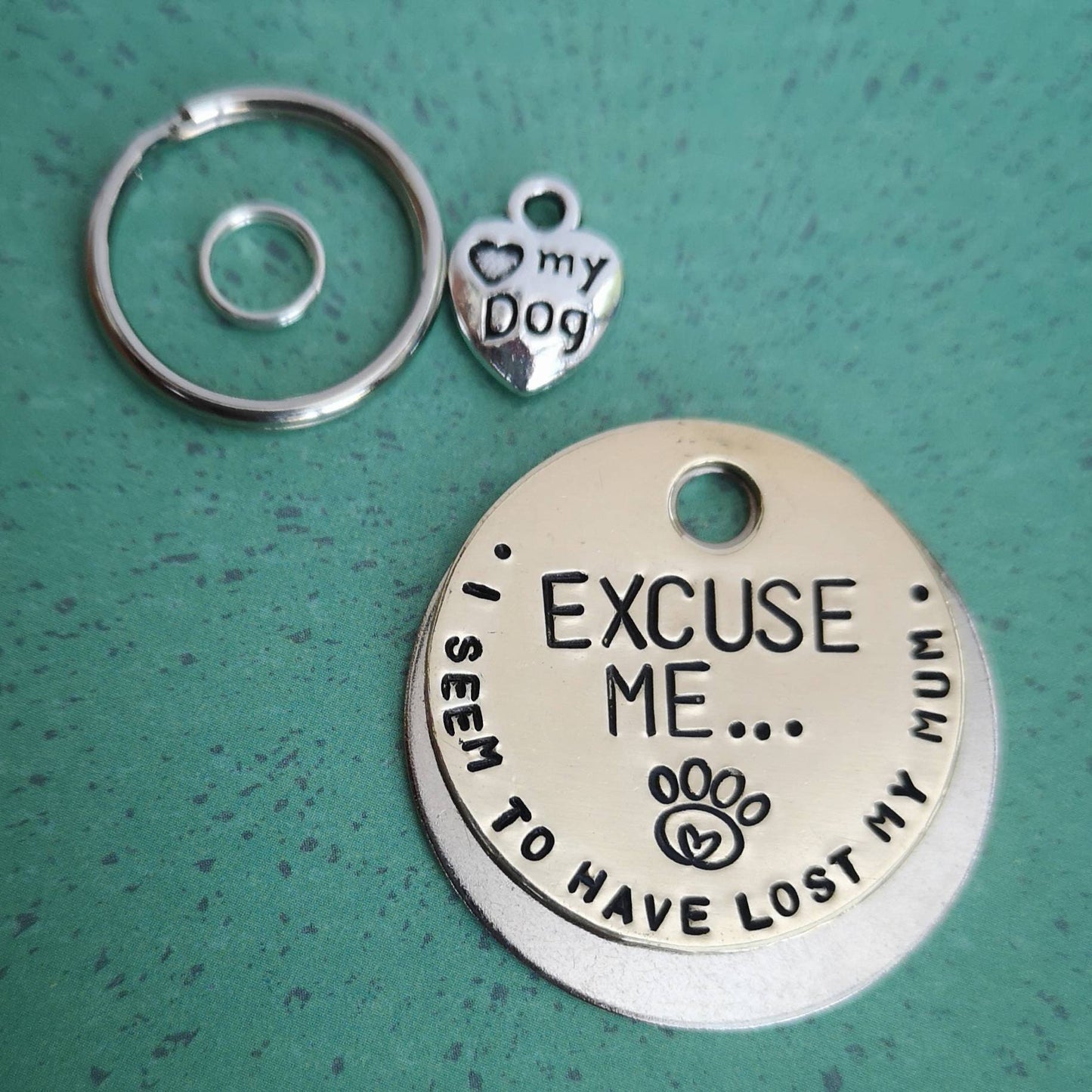 Excuse me I seem to have lost my mum - dog pet tag hand stamped #PoshTags Collar Christmas Gift Idea