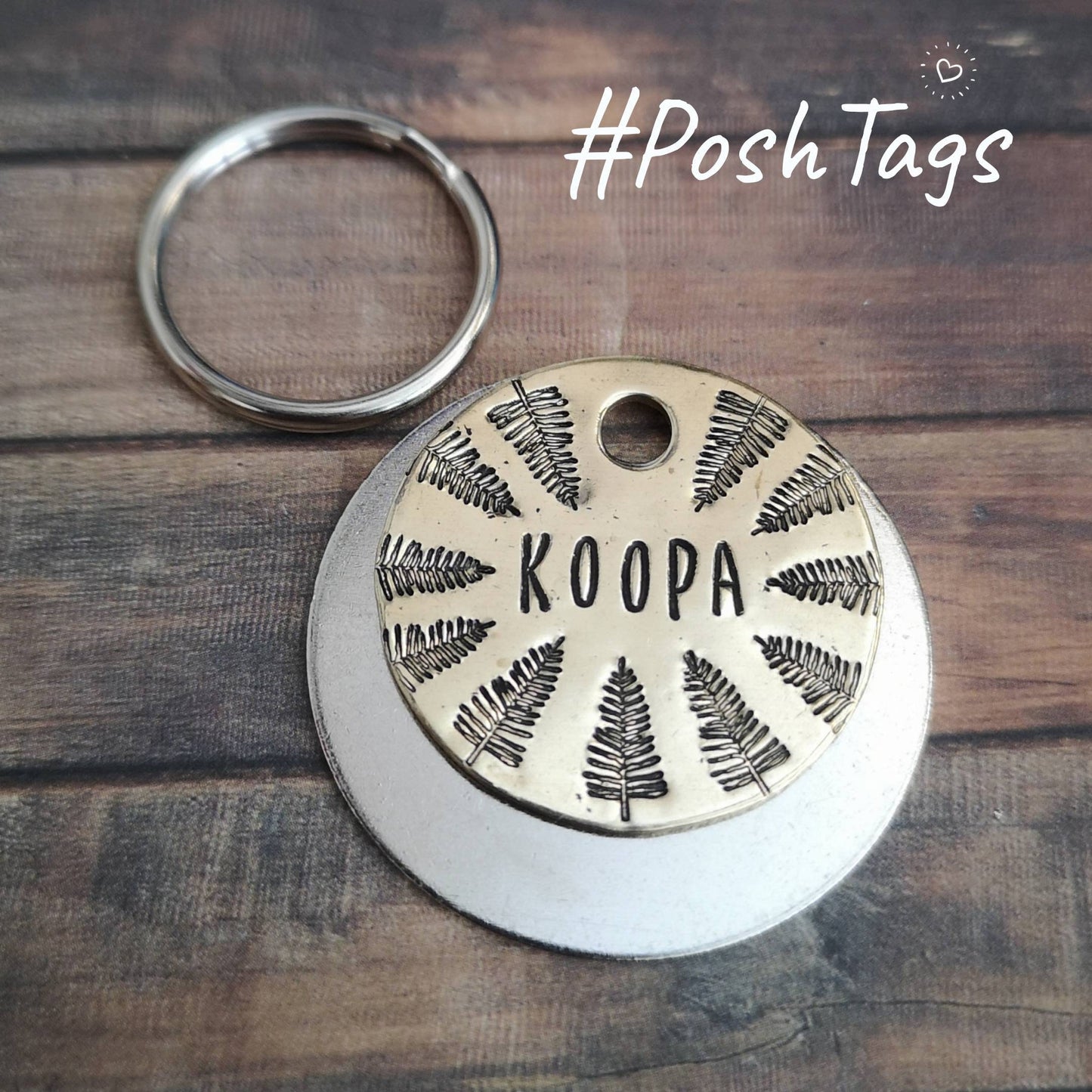 Looking up through the trees tag - dog cat pet tag hand stamped #PoshTags Collar Christmas Gift Idea