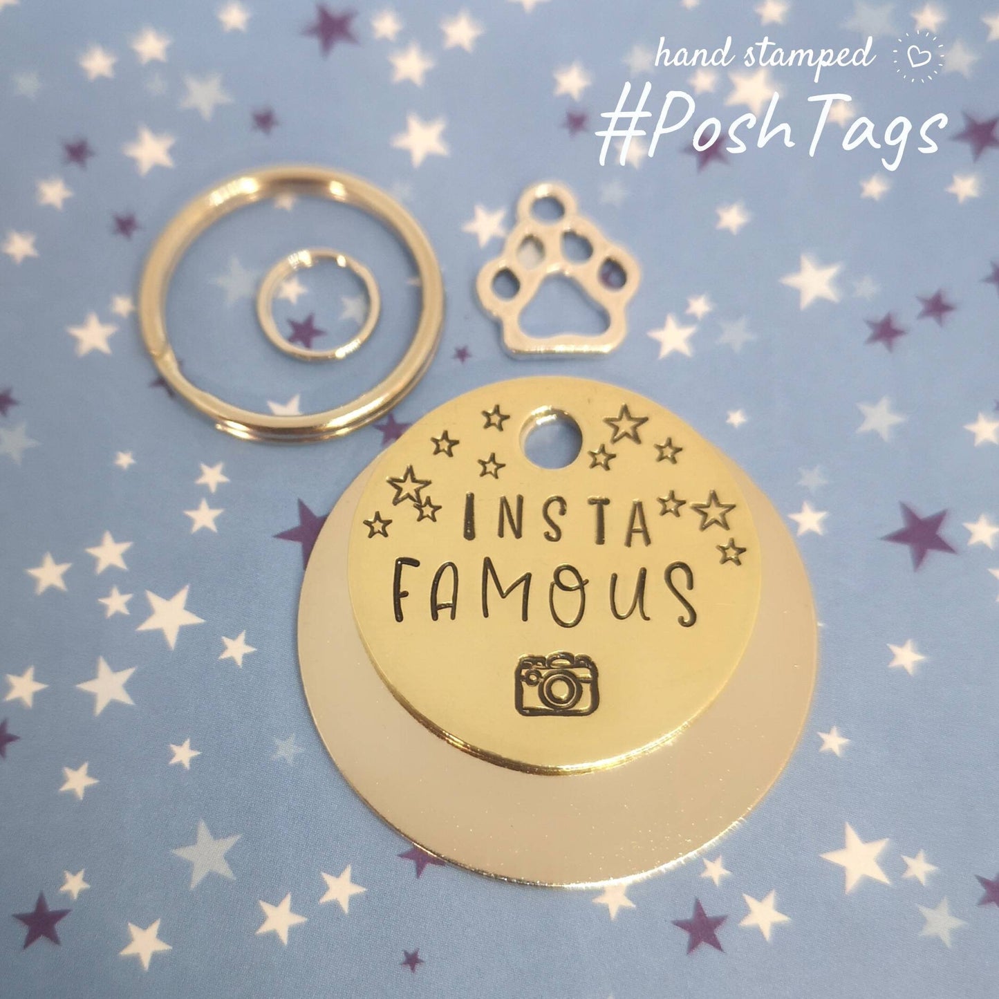INSTA famous - dog cat tag pet tag ID #PoshTags Collar Christmas Gift Idea